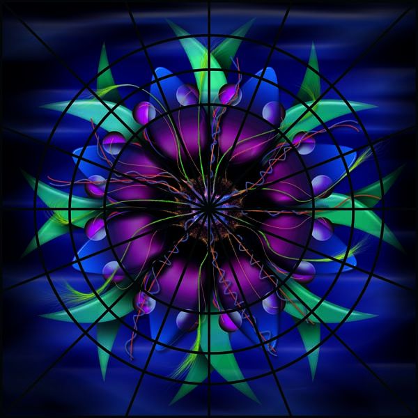 Creation of Stained Glass Flower Redux: Step 9