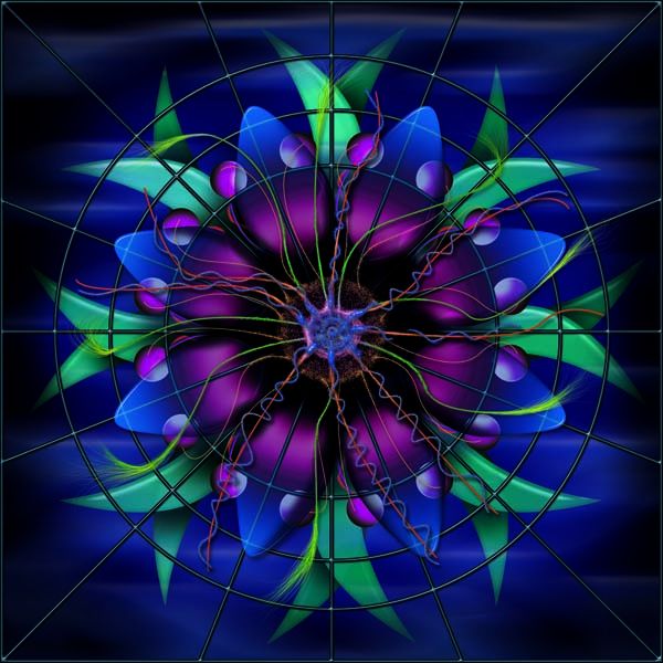 Creation of Stained Glass Flower Redux: Step 10