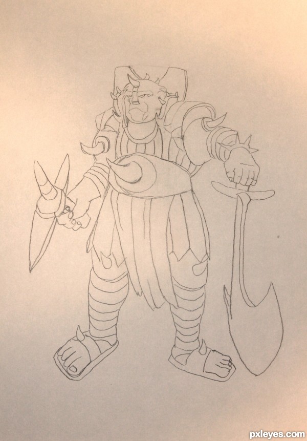 Creation of Grundg Warrior: Step 1