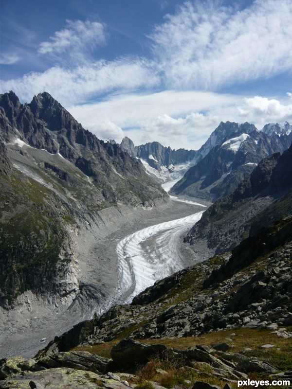 Creation of Mer de glace: Step 1