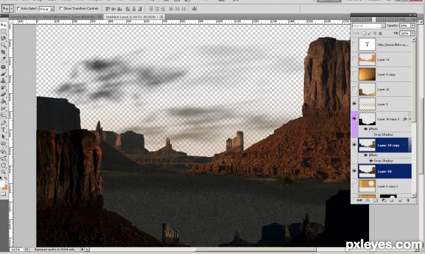 Creation of Tangerine Twilight : Step 3