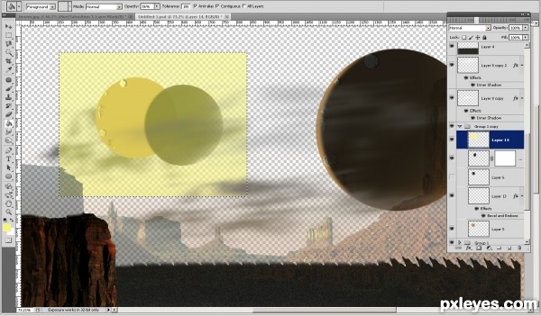 Creation of Tangerine Twilight : Step 4
