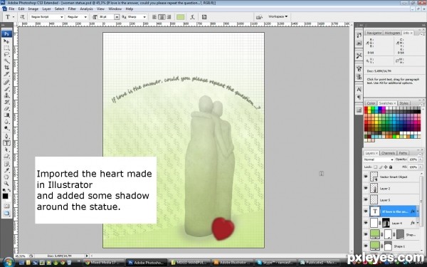 Creation of If love is the answer: Step 11