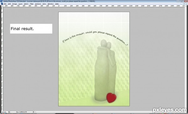 Creation of If love is the answer: Step 12