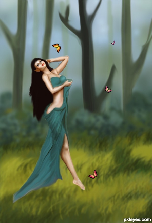Creation of Elf in the woods: Step 8