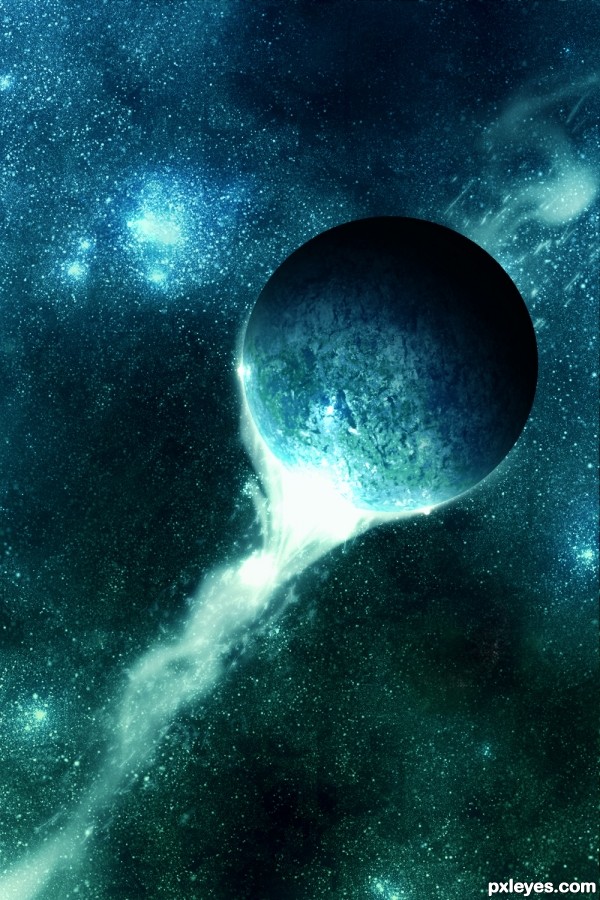 Creation of Beauty of destruction: Step 20