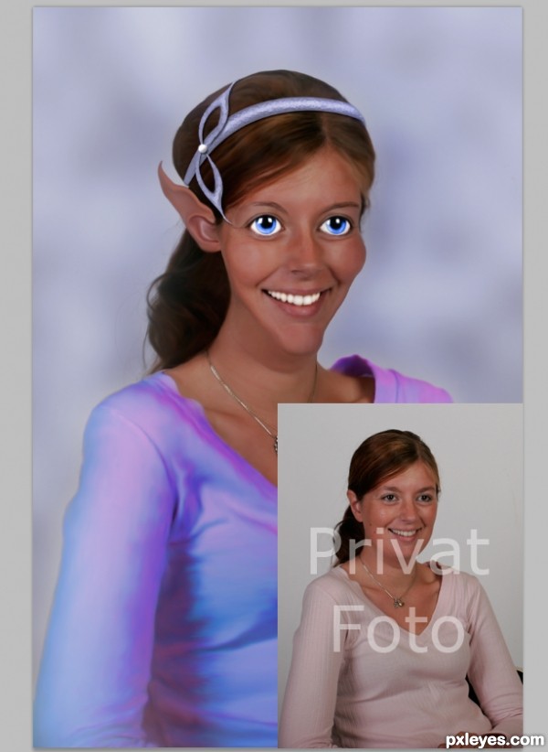 Creation of Elf princess: Step 9