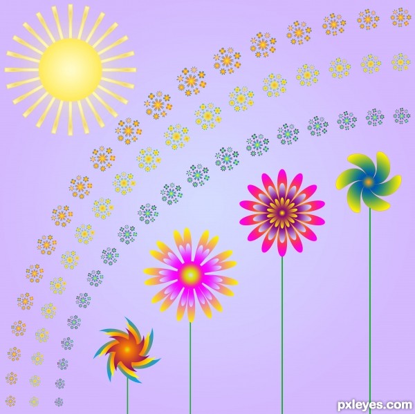 Flowers and Sun