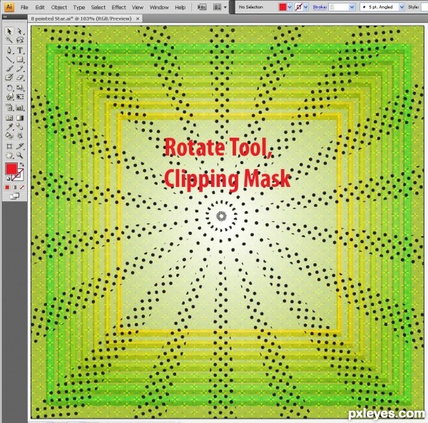 Creation of Eight Pointed Star: Step 5