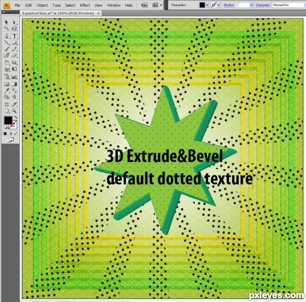 Creation of Eight Pointed Star: Step 7