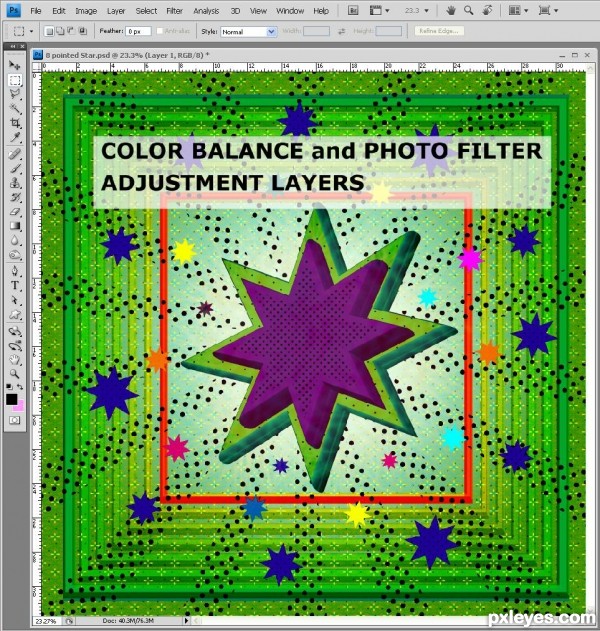 Creation of Eight Pointed Star: Step 9