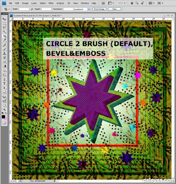 Creation of Eight Pointed Star: Step 10
