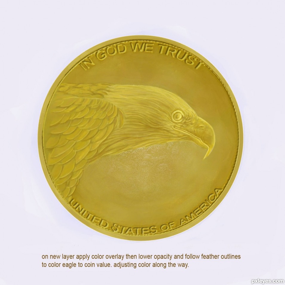 Creation of Gold Eagle Coin: Step 7