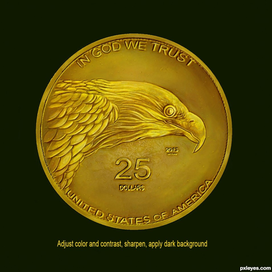 Creation of Gold Eagle Coin: Step 8