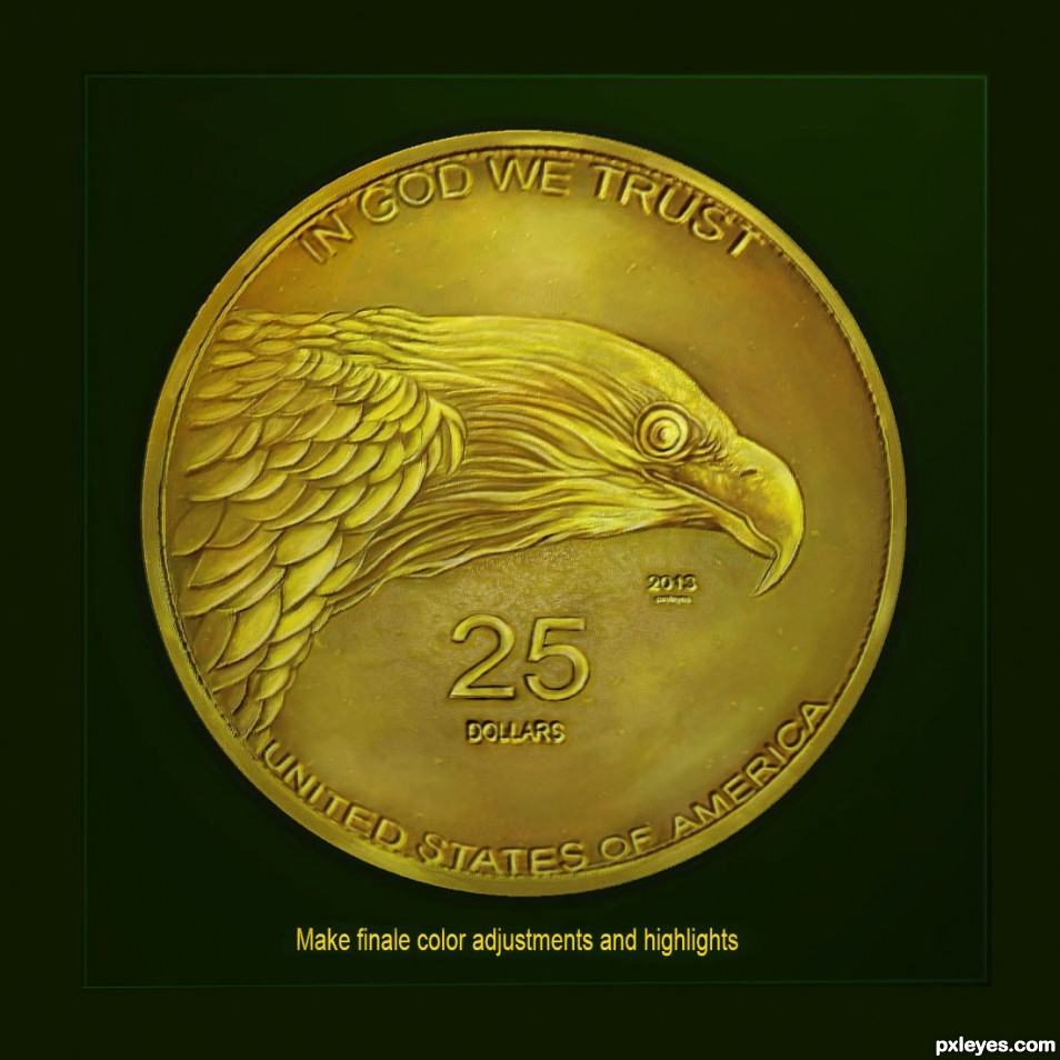 Creation of Gold Eagle Coin: Step 9