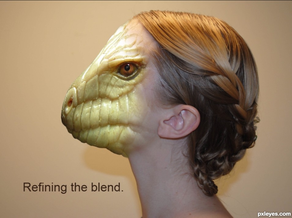 Creation of Lizard woman: Step 2