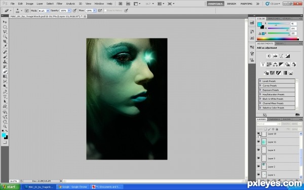Creation of On eye: Step 4