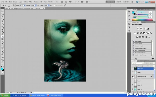 Creation of On eye: Step 6