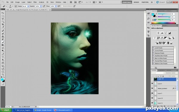 Creation of On eye: Step 7