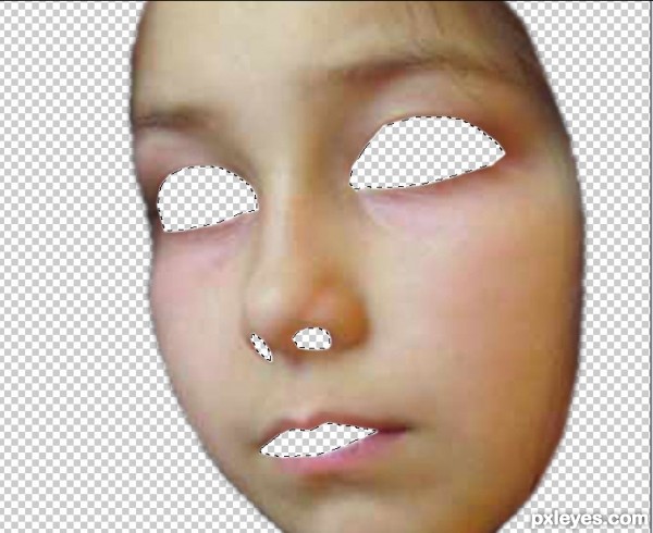 Creation of Angels masck: Step 2