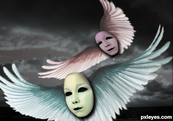 Creation of Angels masck: Step 7