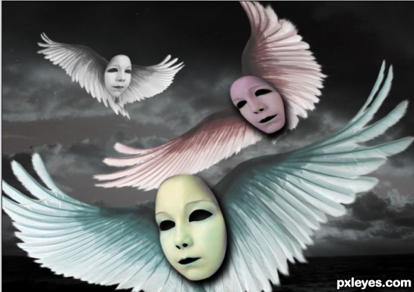 Creation of Angels masck: Step 8