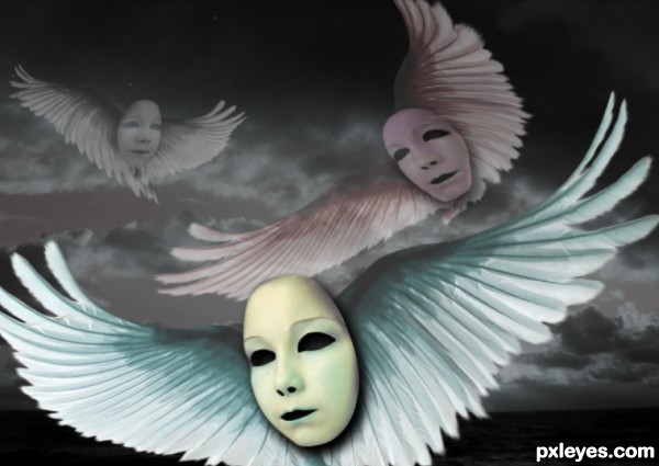 Creation of Angels masck: Step 9