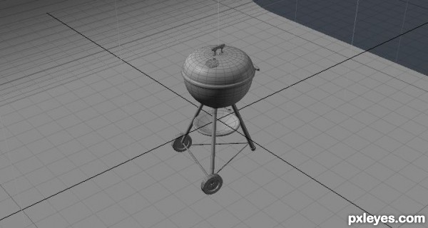 Creation of Charcoal grill: Step 3