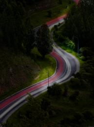 road at night