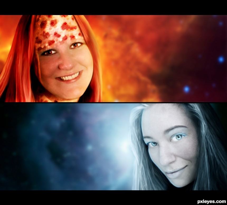 Space Chronicles: Fire and Ice photoshop picture)