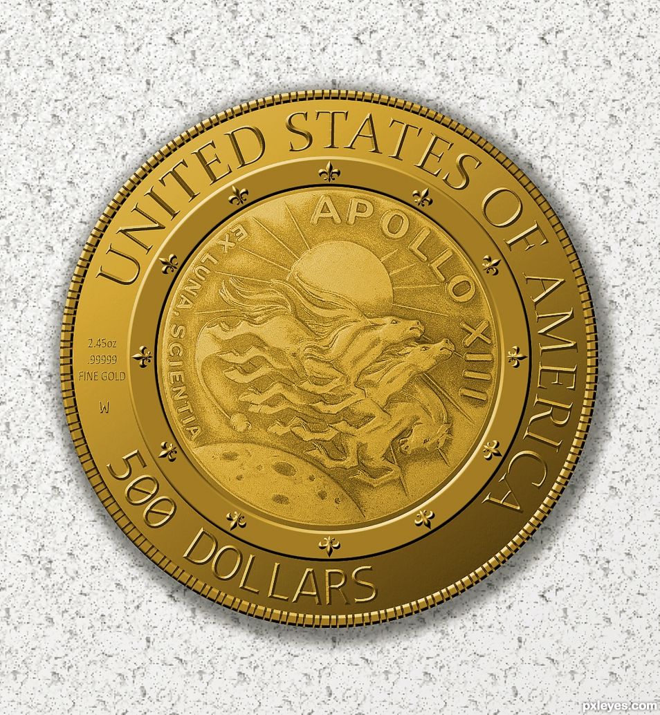 Creation of Apollo 13 Fifty Year Commemorative Coin : Final Result