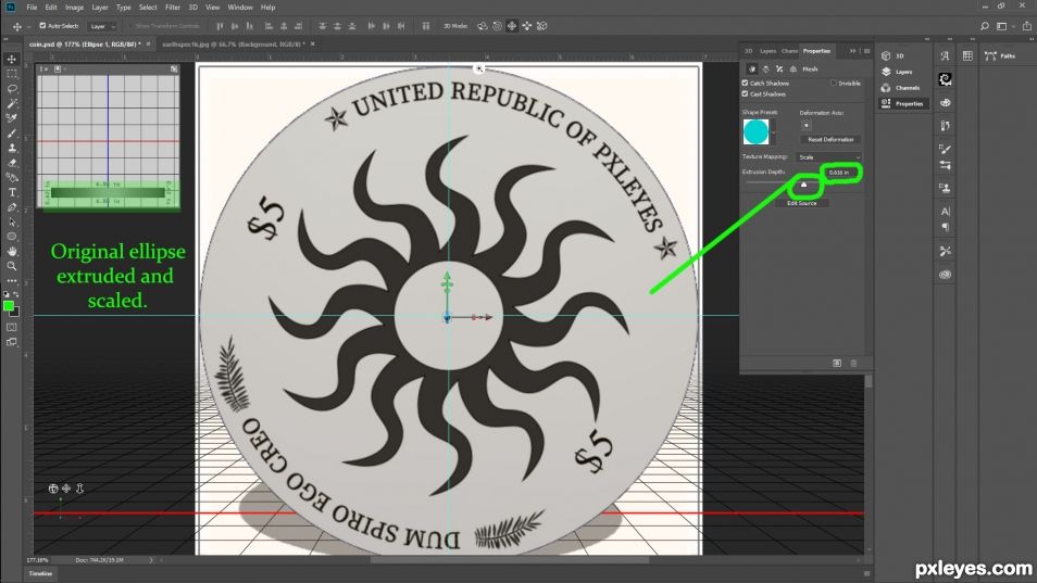 Creation of United Republic Of Pxleyes Coinage : Step 6