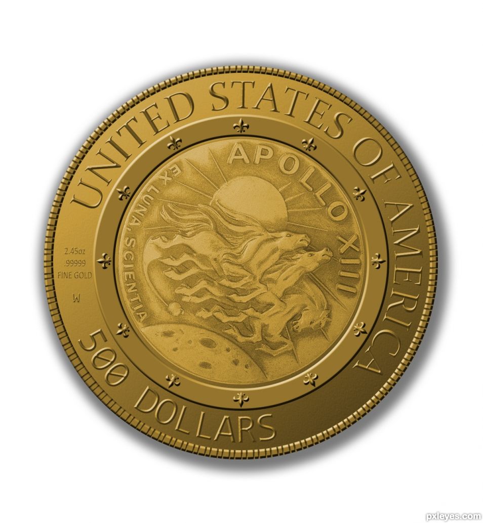Creation of Apollo 13 Fifty Year Commemorative Coin : Step 5