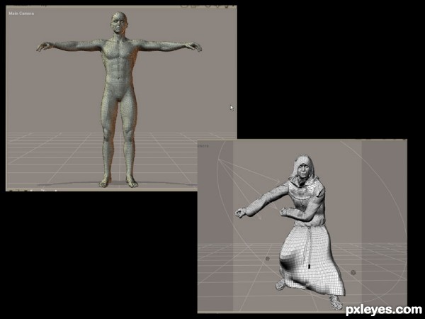 Creation of Battle Monk: Step 1