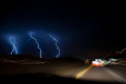 Night Drive in a Storm