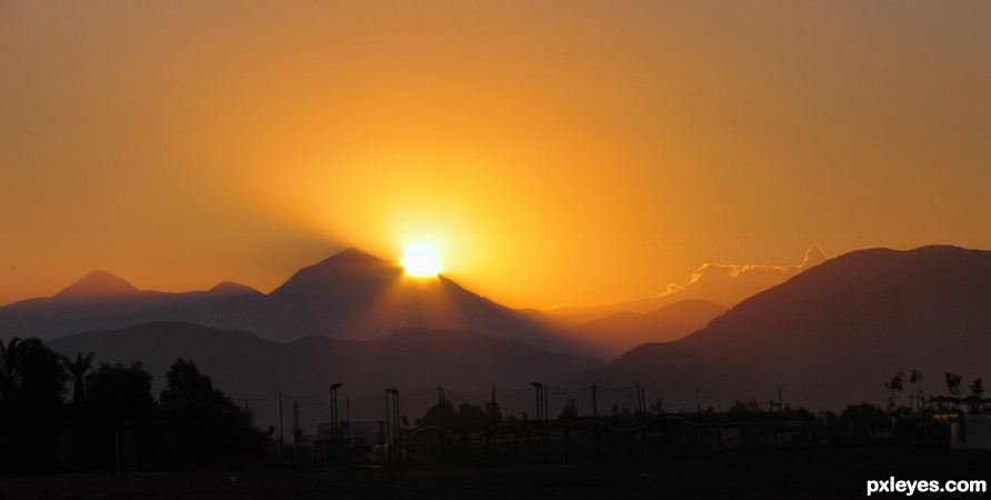 Sunrise in Fethyie, Turkey