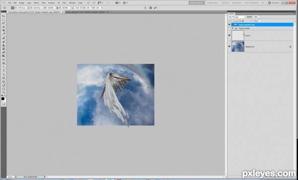 Creation of Flying the Rainbow: Step 15