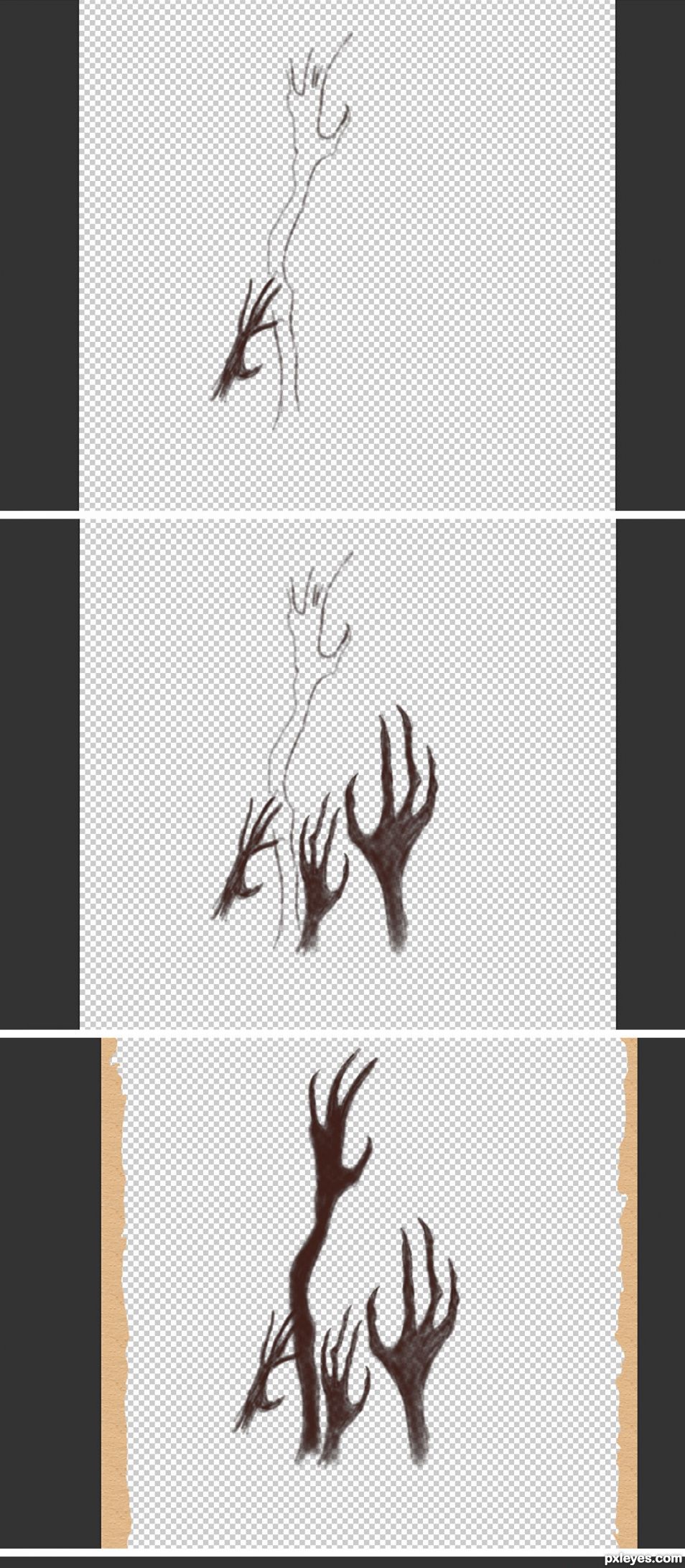 Creation of Don't Be Afraid of the Dark: Step 1