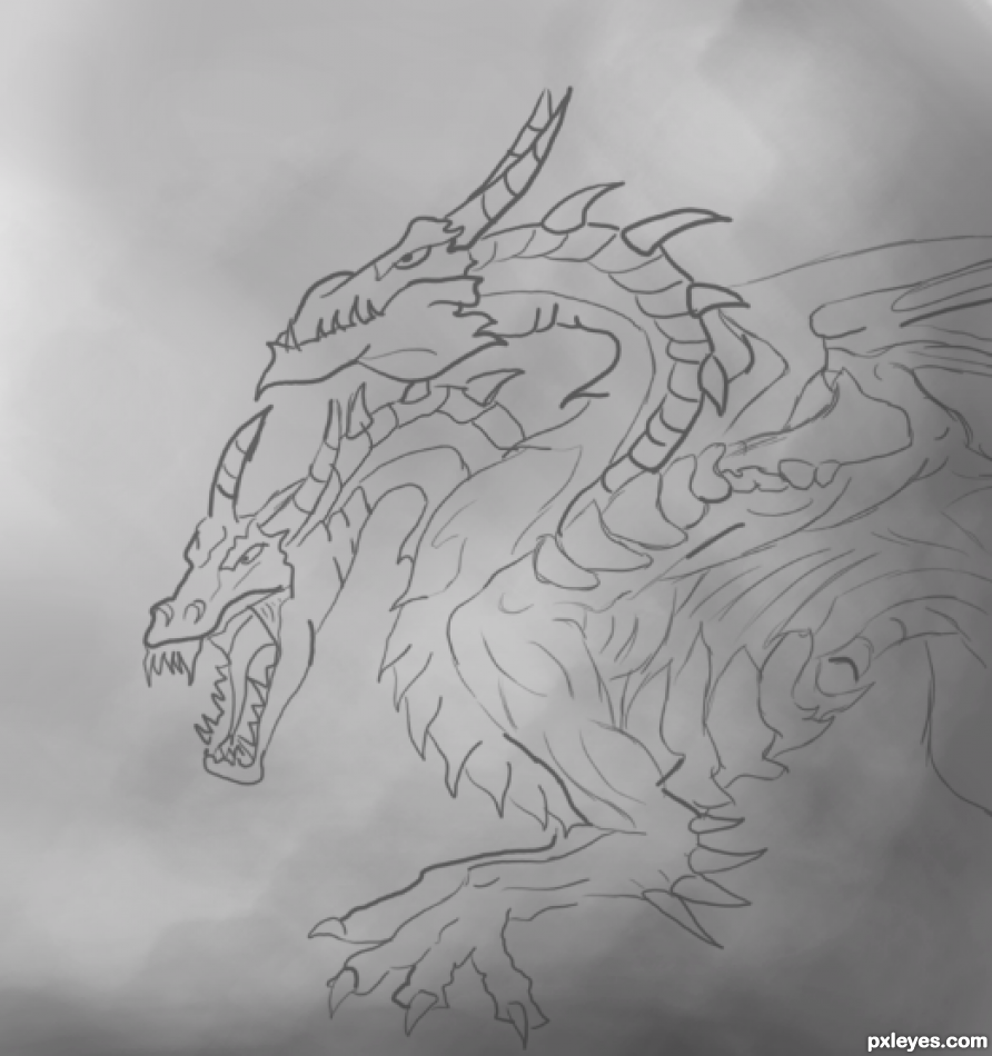 Creation of dragon: Step 2