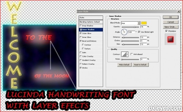 Creation of Lunar Neon: Step 10