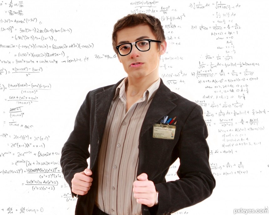 math nerd photoshop picture)