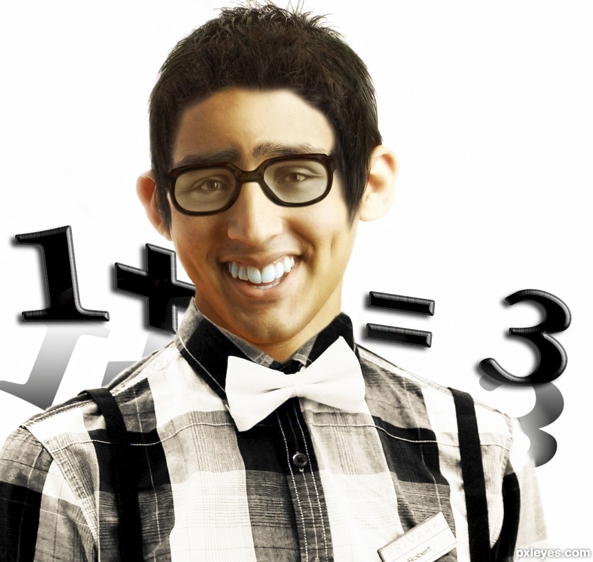 mathematical nerd photoshop picture)