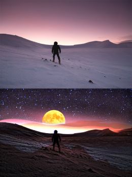 Night and Day on the Ice Plane