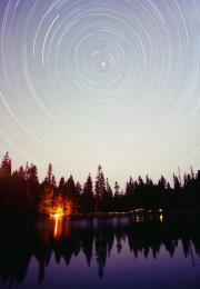 Startrails over the lake