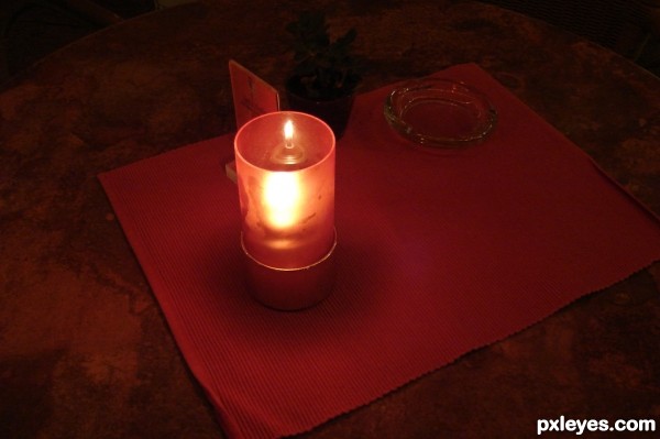 composition with candle