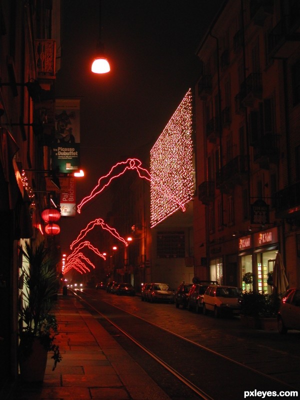 Christmas lights to Turin 