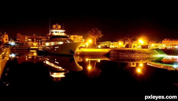 El Gouna at night