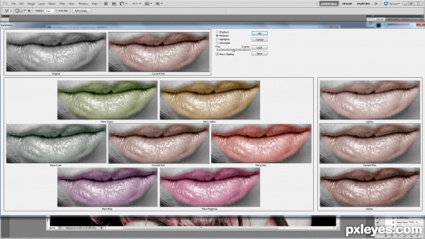Creation of painted lady: Step 2