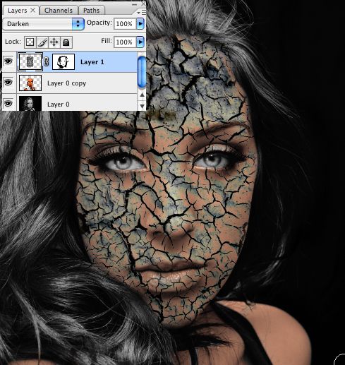 Creation of Cracked Beauty  : Step 3