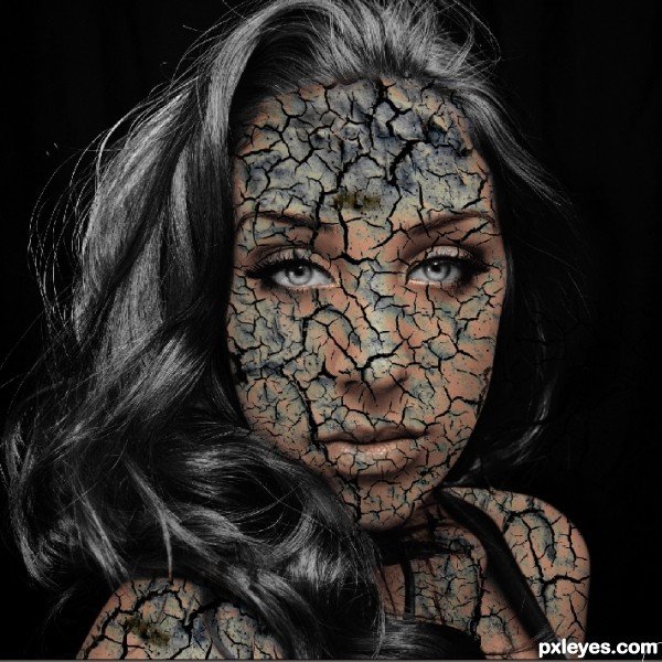 Creation of Cracked Beauty  : Step 4